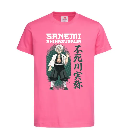 Детская футболка Demon Slayer Sanemi Ярко-розовый фото