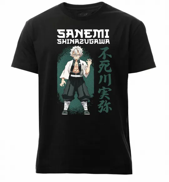 Мужская премиум футболка Demon Slayer Sanemi Черный фото