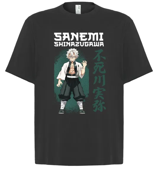 Футболка Оверсайз Demon Slayer Sanemi Черный фото