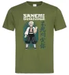 Мужская футболка Demon Slayer Sanemi Оливковый фото