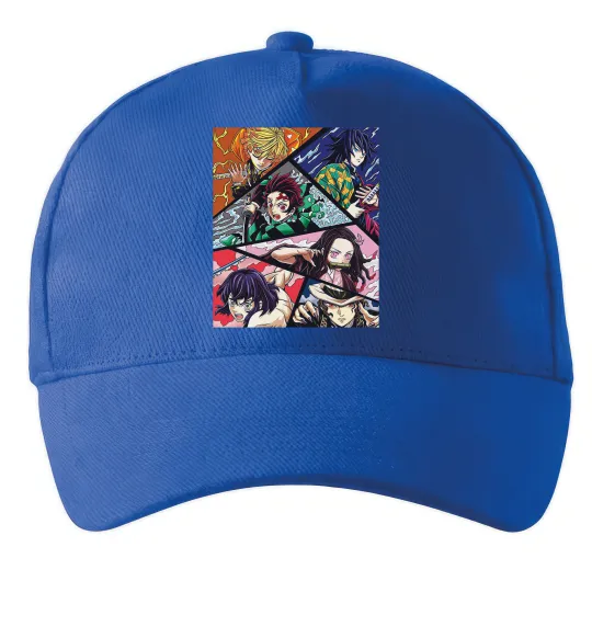 Кепка Demon Slayer Постер Ярко-синий фото
