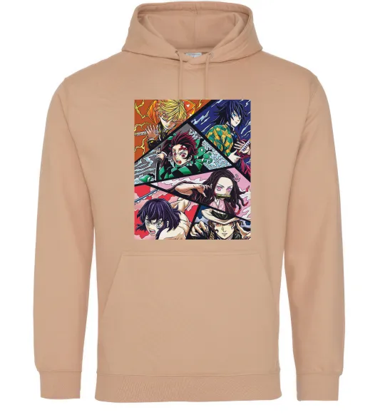 Женская толстовка (худи) Demon Slayer Постер Песочный фото