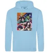 Женская толстовка (худи) Demon Slayer Постер Голубой фото
