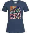 Женская футболка Demon Slayer Постер Темно-синий фото