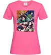 Женская футболка Demon Slayer Постер Ярко-розовый фото