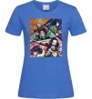 Женская футболка Demon Slayer Постер Ярко-синий фото