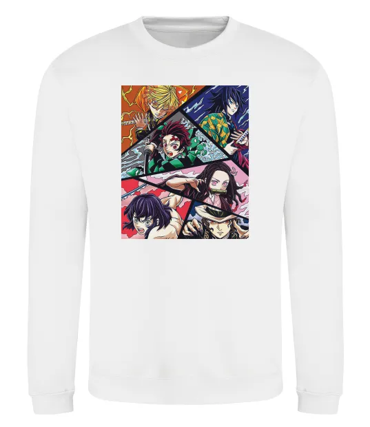 Свитшот Demon Slayer Постер Белый фото