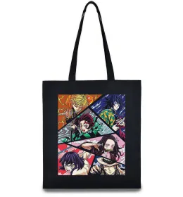 Эко-сумка Demon Slayer Постер Черный фото