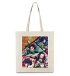 Еко-сумка Demon Slayer Постер Бежевий фото