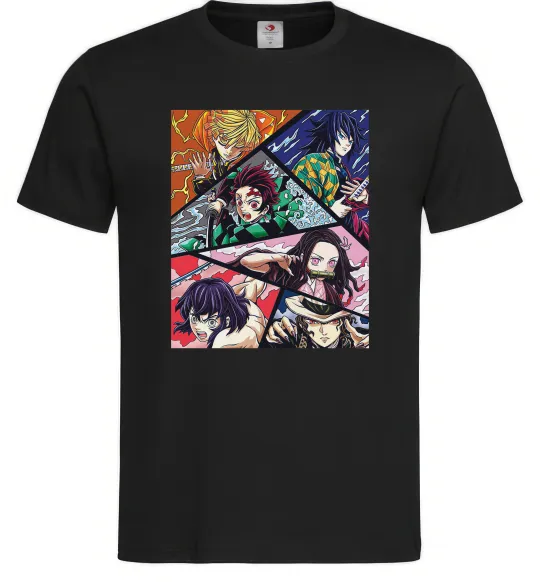 Мужская футболка Demon Slayer Постер Черный фото