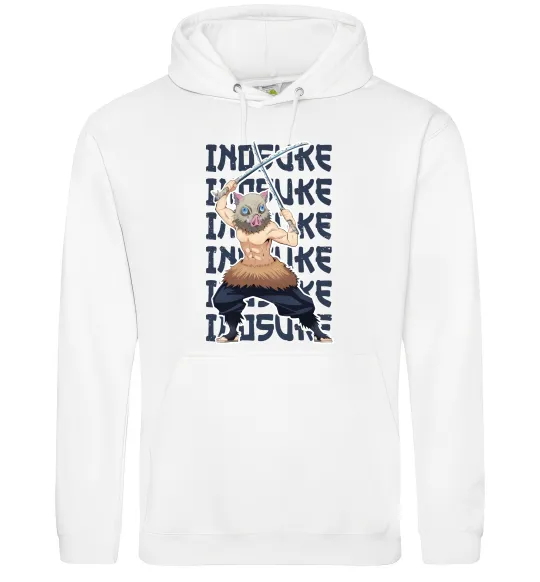 Женская толстовка (худи) Demon Slayer Inosuke Белый фото