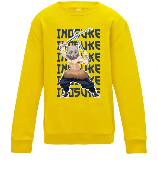 Детский Свитшот Demon Slayer Inosuke Солнечно желтый фото