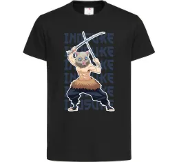 Детская футболка Demon Slayer Inosuke Черный фото