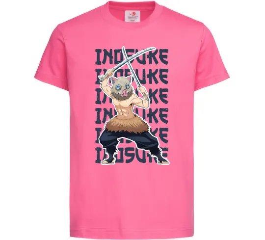 Детская футболка Demon Slayer Inosuke Ярко-розовый фото
