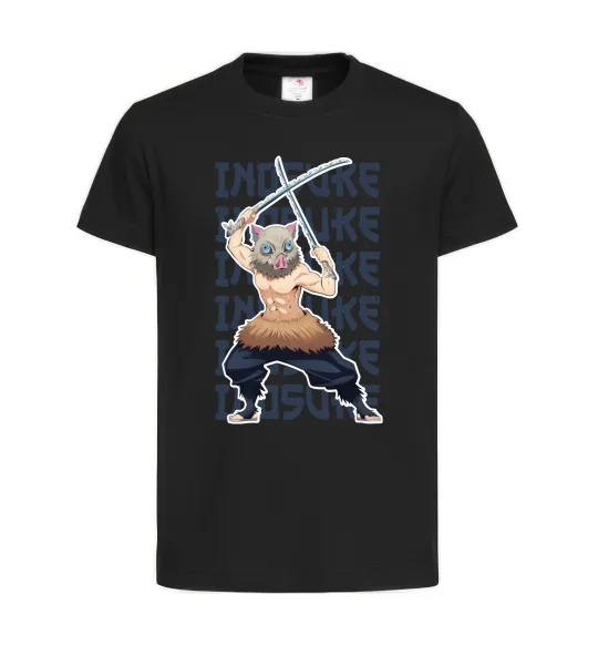Детская футболка Demon Slayer Inosuke Черный фото