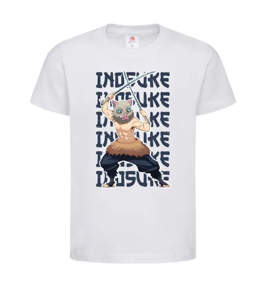 Детская футболка Demon Slayer Inosuke Белый фото
