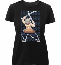 Женская премиум футболка Demon Slayer Inosuke