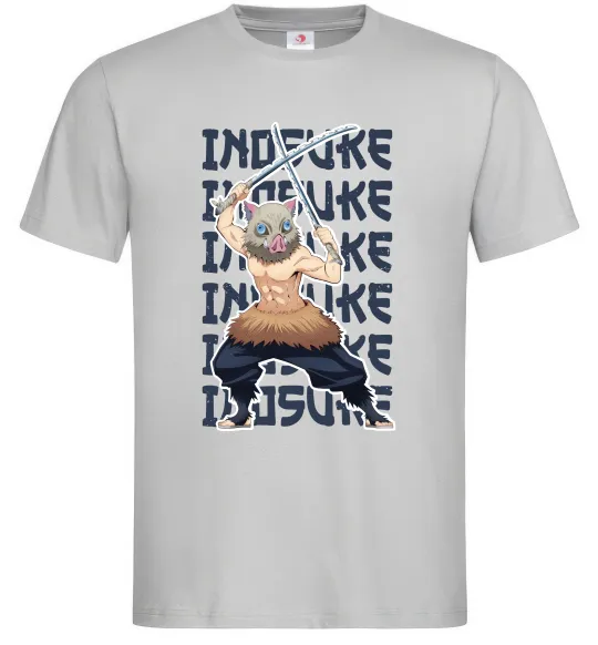 Мужская футболка Demon Slayer Inosuke Серый фото