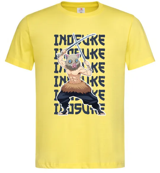 Мужская футболка Demon Slayer Inosuke Лимонный фото