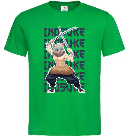 Мужская футболка Demon Slayer Inosuke Зеленый фото