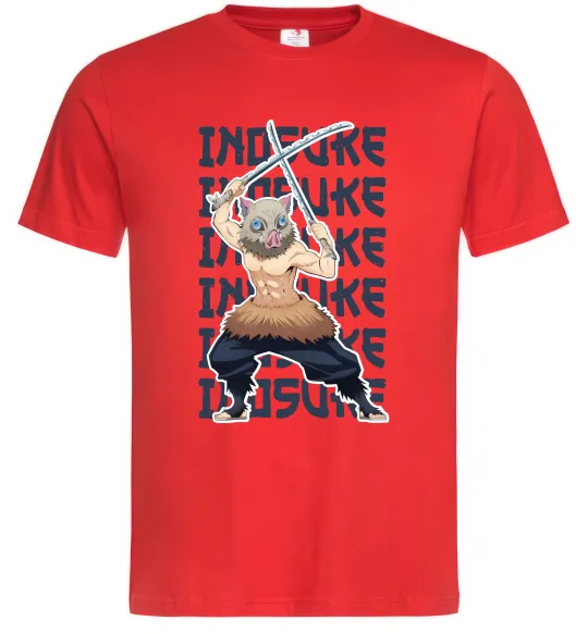 Мужская футболка Demon Slayer Inosuke Красный фото