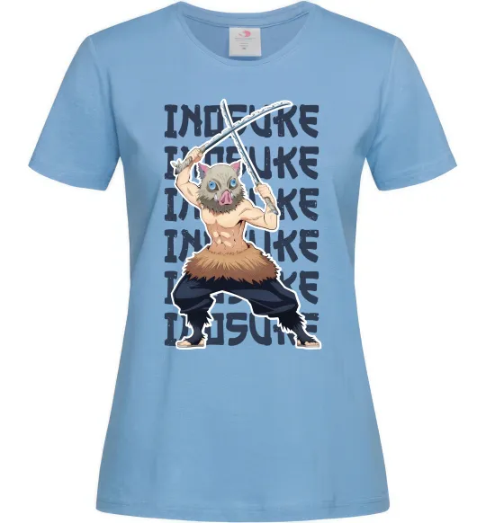 Женская футболка Demon Slayer Inosuke Голубой фото