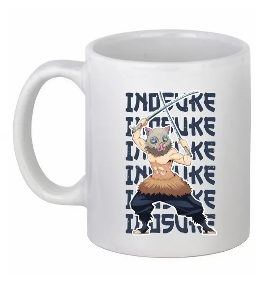 Чашка керамическая Demon Slayer Inosuke Белый фото