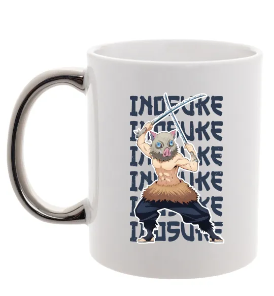 Чашка с цветной ручкой Demon Slayer Inosuke Серебро фото