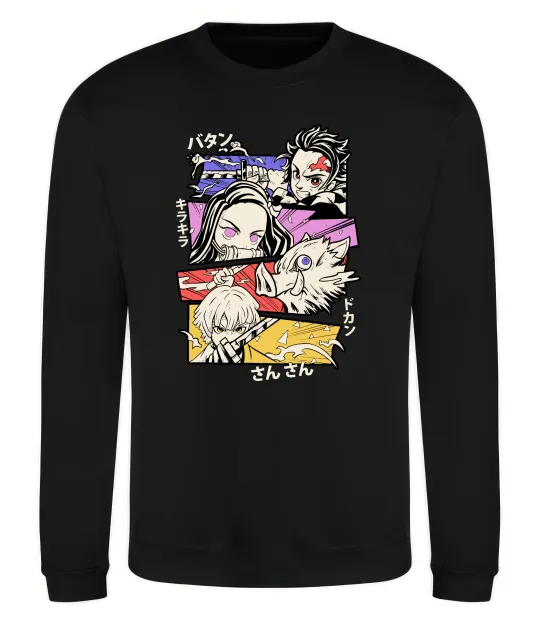 Світшот Demon Slayer Manga Чорний фото