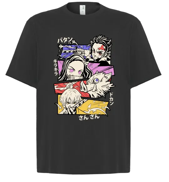 Футболка Оверсайз Demon Slayer Manga Чорний фото