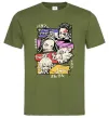 Чоловіча футболка Demon Slayer Manga Оливковий фото