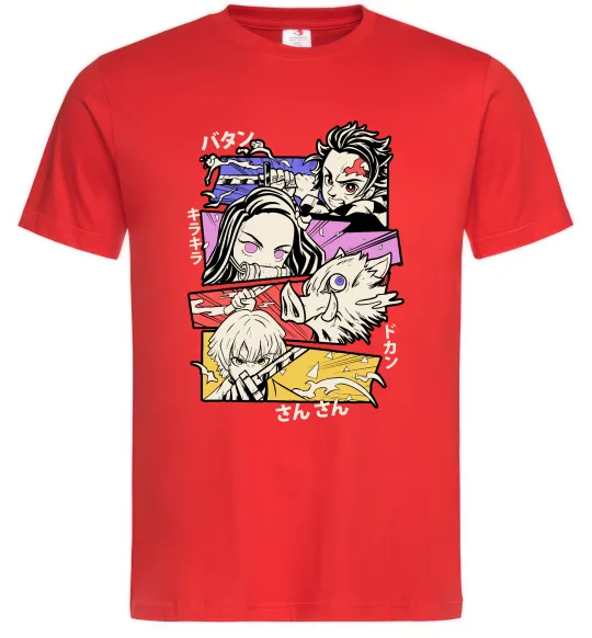 Чоловіча футболка Demon Slayer Manga Червоний фото