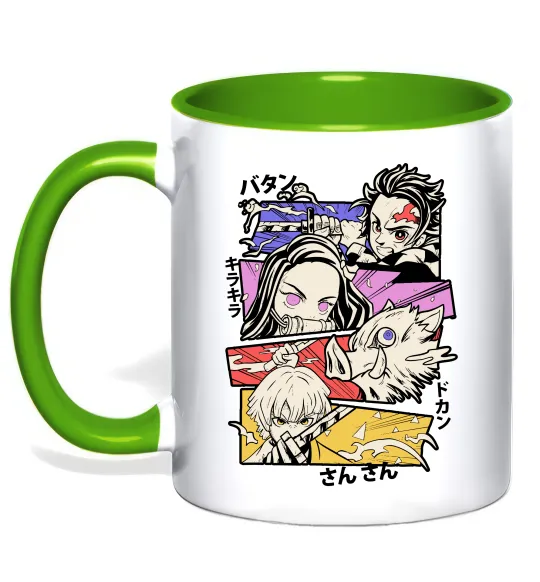 Чашка с цветной ручкой Demon Slayer Manga Зеленый фото