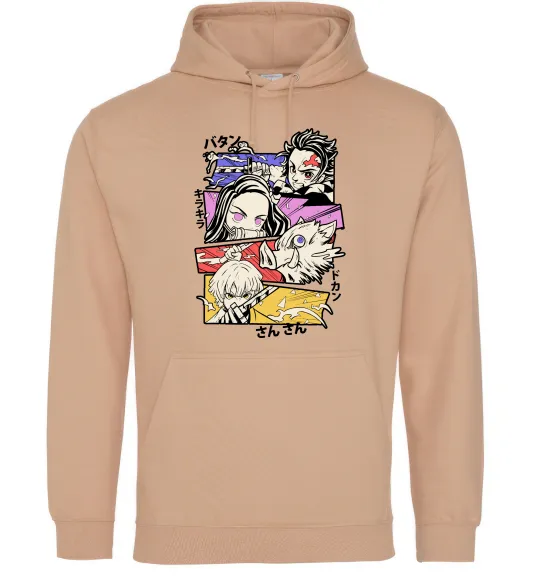 Мужская толстовка (худи) Demon Slayer Manga Песочный фото