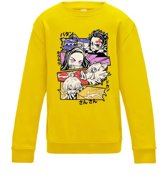 Детский Свитшот Demon Slayer Manga Солнечно желтый фото