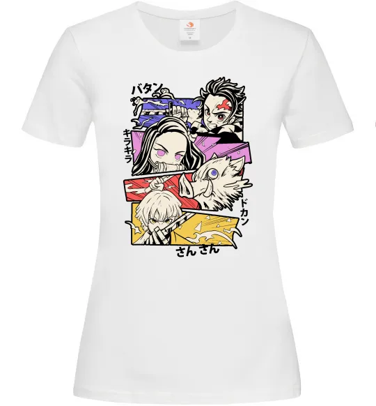 Женская футболка Demon Slayer Manga Белый фото