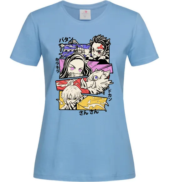 Женская футболка Demon Slayer Manga Голубой фото