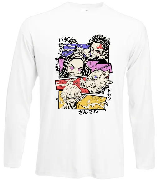 Лонгслив Demon Slayer Manga Белый фото