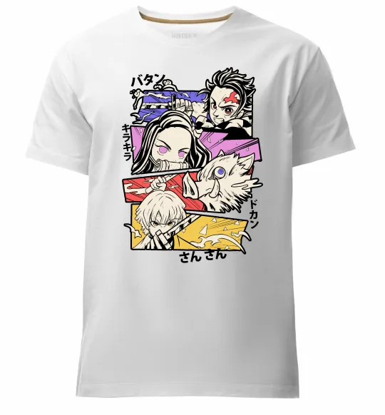 Чоловіча преміум футболка Demon Slayer Manga Білий фото