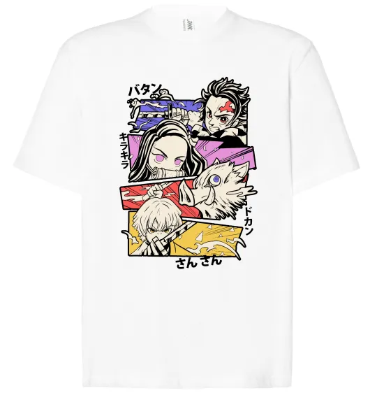Футболка Оверсайз Demon Slayer Manga Білий фото