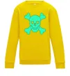 Детский Свитшот Череп люмінесцентний Солнечно желтый фото