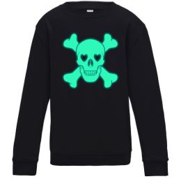 Дитячий світшот Череп люмінесцентний