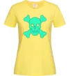 Женская футболка Череп люмінесцентний Лимонный Женская футболка Череп люмінесцентний Лимонный фото
