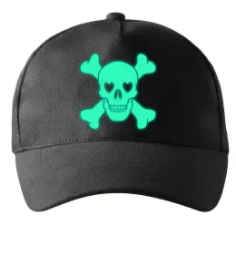 Кепка Череп люмінесцентний Чорний фото