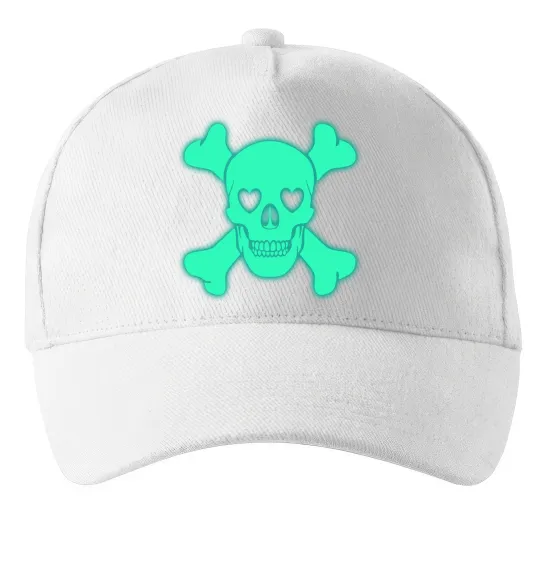 Кепка Череп люмінесцентний Белый фото