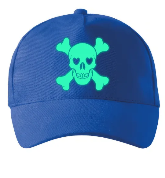 Кепка Череп люмінесцентний Ярко-синий фото