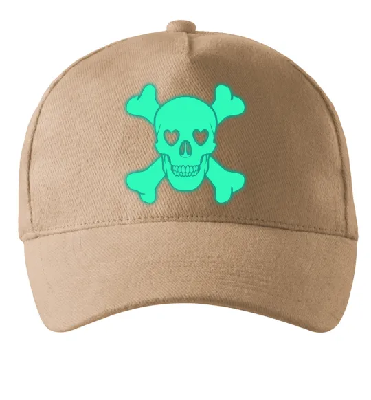 Кепка Череп люмінесцентний Песочный фото