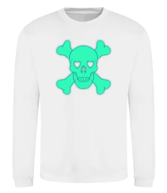 Свитшот Череп люмінесцентний Белый фото
