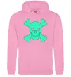 Мужская толстовка (худи) Череп люмінесцентний Розовый фото