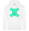 Чоловіча толстовка (худі) Череп люмінесцентний Білий фото